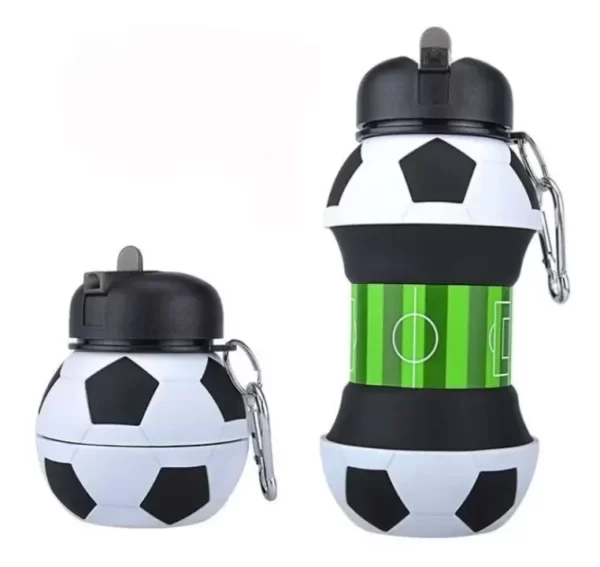 Botella Caramañola Fútbol Plegable 550 ml