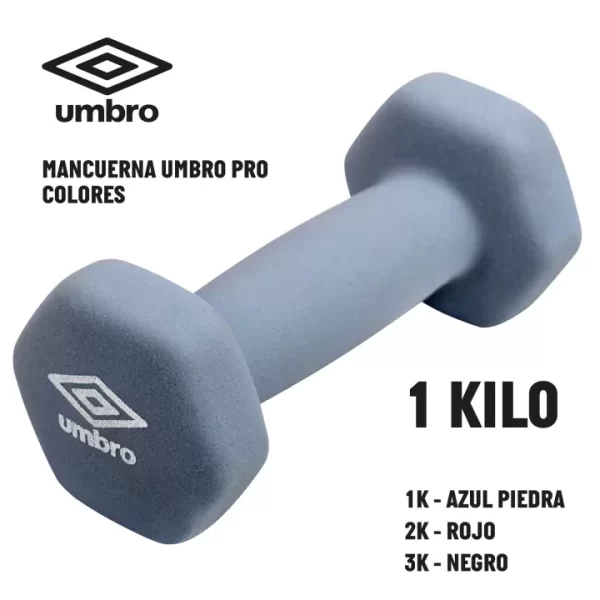 Mancuerna Umbro Pro Neopreno Musculación Gym - Kilajes - Imagen 2