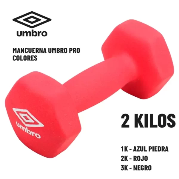 Mancuerna Umbro Pro Neopreno Musculación Gym - Kilajes - Imagen 3