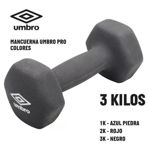 Mancuerna Umbro Pro Neopreno Musculación Gym - Kilajes - Imagen 4